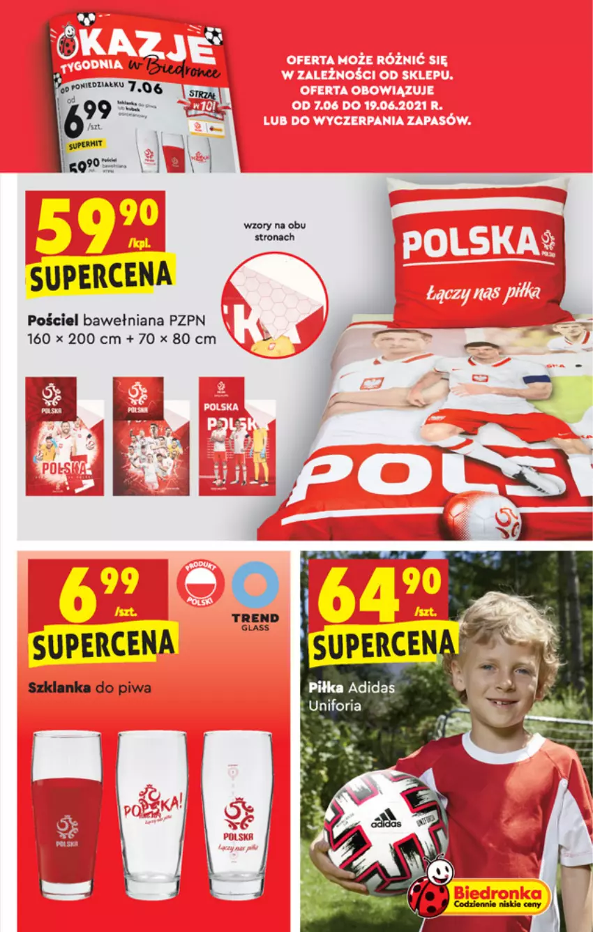 Gazetka promocyjna Biedronka - Ten tydzień - ważna 07.06 do 12.06.2021 - strona 11 - produkty: Adidas, Piwa, Pościel, Szklanka