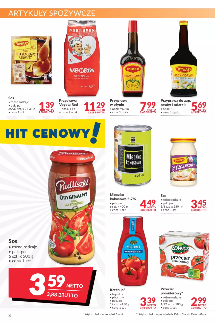 Gazetka promocyjna Makro - [Oferta promocyjna] Artykuły spożywcze i przemysłowe - ważna 08.02 do 21.02.2022 - strona 8 - produkty: Artykuły spożywcze, Ketchup, Kokos, Mleczko, Przyprawa w płynie, Sałat, Sos, Vegeta