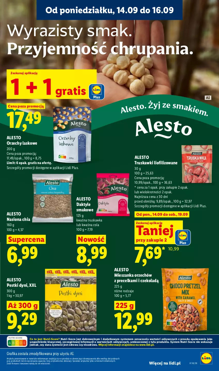 Gazetka promocyjna Lidl - Gazetka ważna od 14.09 do 16.09 - ważna 14.09 do 16.09.2026 - strona 65 - produkty: Chia, Daktyle, Gra, Grafika, O nas, Pestki dyni, Truskawki