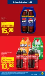 Gazetka promocyjna Lidl - Gazetka ważna od 14.09 do 16.09 - Gazetka - ważna od 16.09 do 16.09.2026 - strona 17 - produkty: Coca-Cola, Pepsi, Fanta, Sprite, Fa