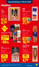Gazetka promocyjna Lidl - Gazetka ważna od 14.09 do 16.09 - Gazetka - ważna od 16.09 do 16.09.2026 - strona 39 - produkty: Kiełbasa krakowska, Parówki, Parówki z szynki, Kiełbasa podwawelska, Wawel, PIKOK, Boczek, Kabanos, Kiełbasa