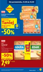 Gazetka promocyjna Lidl - Gazetka ważna od 14.09 do 16.09 - Gazetka - ważna od 16.09 do 16.09.2026 - strona 5 - produkty: Ser, Jaja, Pilos, Edam, Gouda