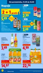 Gazetka promocyjna Lidl - Gazetka ważna od 14.09 do 16.09 - Gazetka - ważna od 16.09 do 16.09.2026 - strona 60 - produkty: Sok, Gra, Napój energetyczny, Napoje, Pepsi, Schweppes, Napój gazowany, Tymbark, Napój