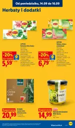 Gazetka promocyjna Lidl - Gazetka ważna od 14.09 do 16.09 - Gazetka - ważna od 16.09 do 16.09.2026 - strona 67 - produkty: Torebka, Dilmah, Herbata czarna, Lipton, Miód, Herbata