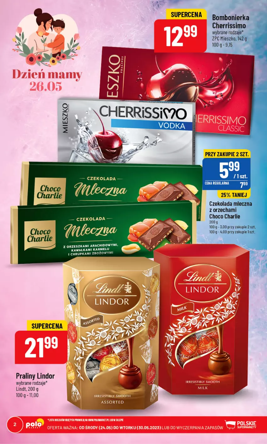 Gazetka promocyjna PoloMarket - Gazetka pomocyjna - ważna 24.05 do 30.05.2023 - strona 2 - produkty: Czekolada, Kawa, Lindor, Lindt, Praliny