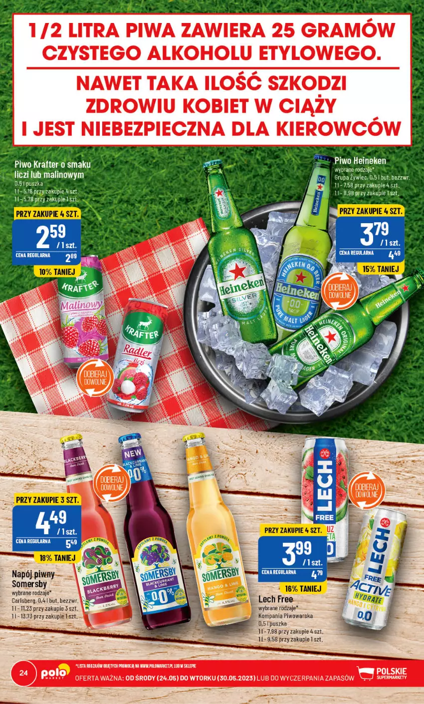 Gazetka promocyjna PoloMarket - Gazetka pomocyjna - ważna 24.05 do 30.05.2023 - strona 24 - produkty: Carlsberg, Liczi, Napój, Piwo, Somersby