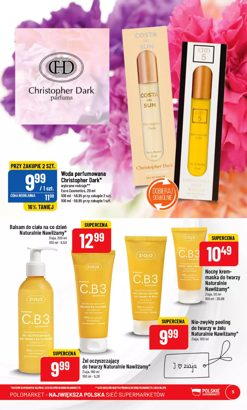 Gazetka promocyjna PoloMarket - Gazetka pomocyjna - ważna 24.05 do 30.05.2023 - strona 5 - produkty: Balsam do ciała, Maska, Maska do twarzy, Peeling, Perfum, Top, Woda, Woda perfumowana, Ziaja