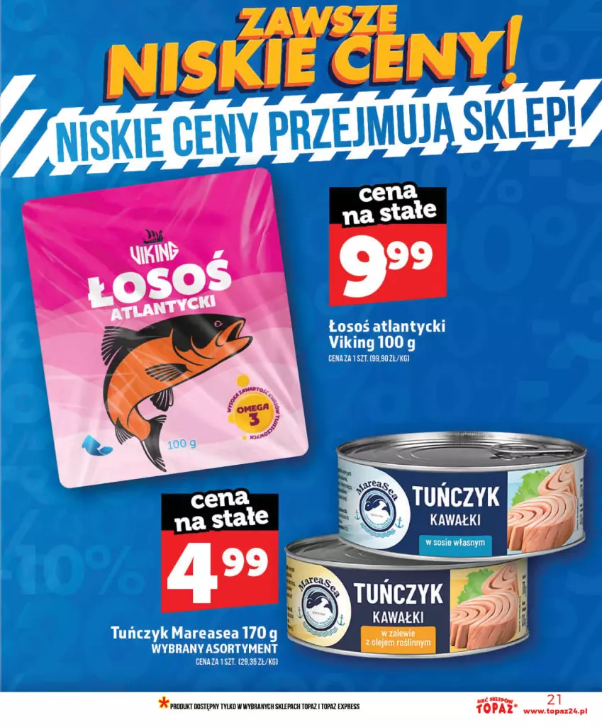 Gazetka promocyjna Topaz - Gazetka - ważna 28.05 do 03.06.2026 - strona 21 - produkty: Olej, Top, Tuńczyk