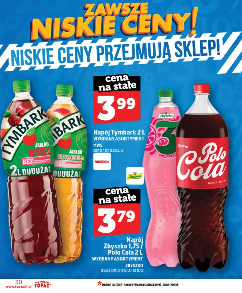 Gazetka promocyjna Topaz - Gazetka - ważna 28.05 do 03.06.2026 - strona 30 - produkty: K2, Napój, Top, Tymbark