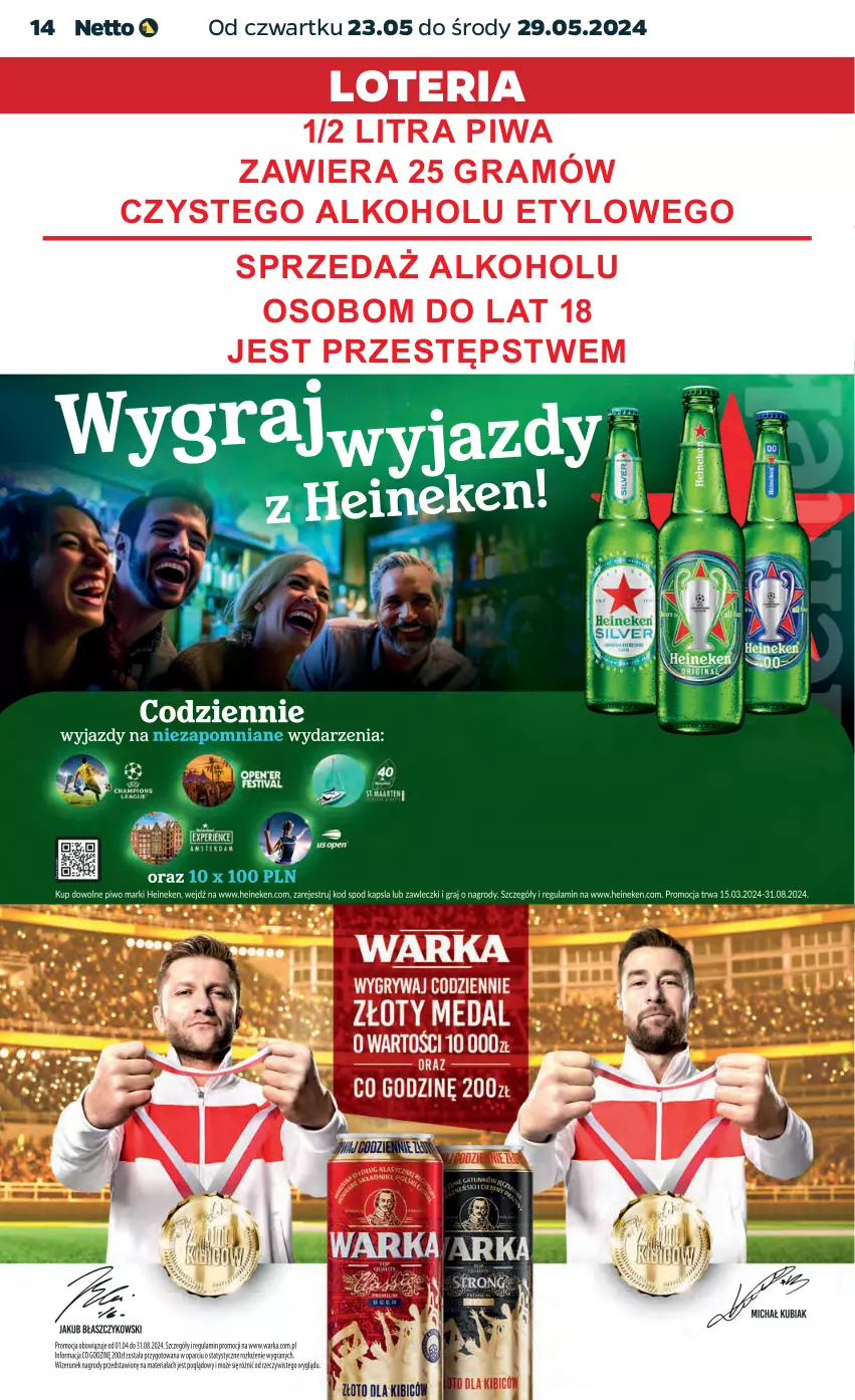 Gazetka promocyjna Netto - Artykuły spożywcze - ważna 23.05 do 29.05.2024 - strona 14 - produkty: Gra, Piwa