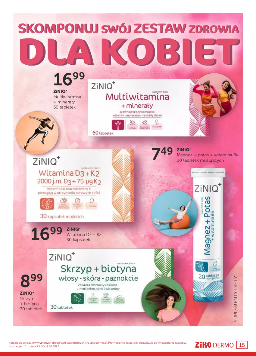 Gazetka promocyjna Ziko - Gazetka Ziko Dermo - ważna 29.06 do 12.07.2023 - strona 15 - produkty: K2, Magnez, Mus, Tablet