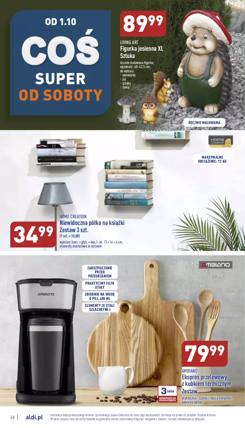 Gazetka promocyjna Aldi - Pełny katalog - ważna 26.09 do 01.10.2022 - strona 38 - produkty: Ekspres przelewowy, Grzyby, Piec, Półka, Sok