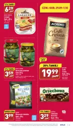 Gazetka promocyjna Aldi - Pełny katalog - Gazetka - ważna od 01.10 do 01.10.2022 - strona 25 - produkty: Ser, Gra, Kawa ziarnista, Korniszony, Kawa, Czekolada, Lasagne, Deser, Mieszanka lubelska