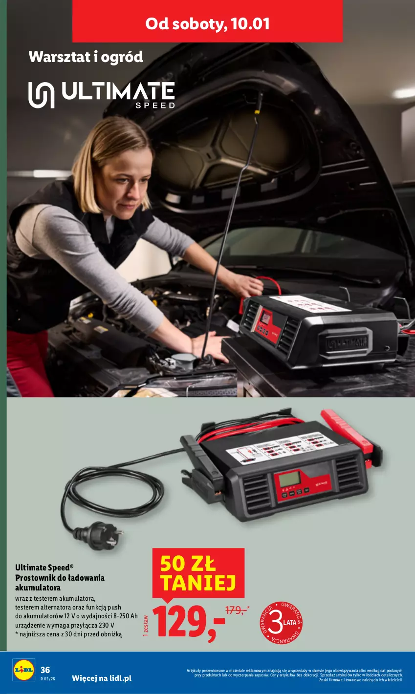 Gazetka promocyjna Lidl - GAZETKA - ważna 05.01 do 10.01.2026 - strona 40 - produkty: Akumulator, Ogród, Prostownik
