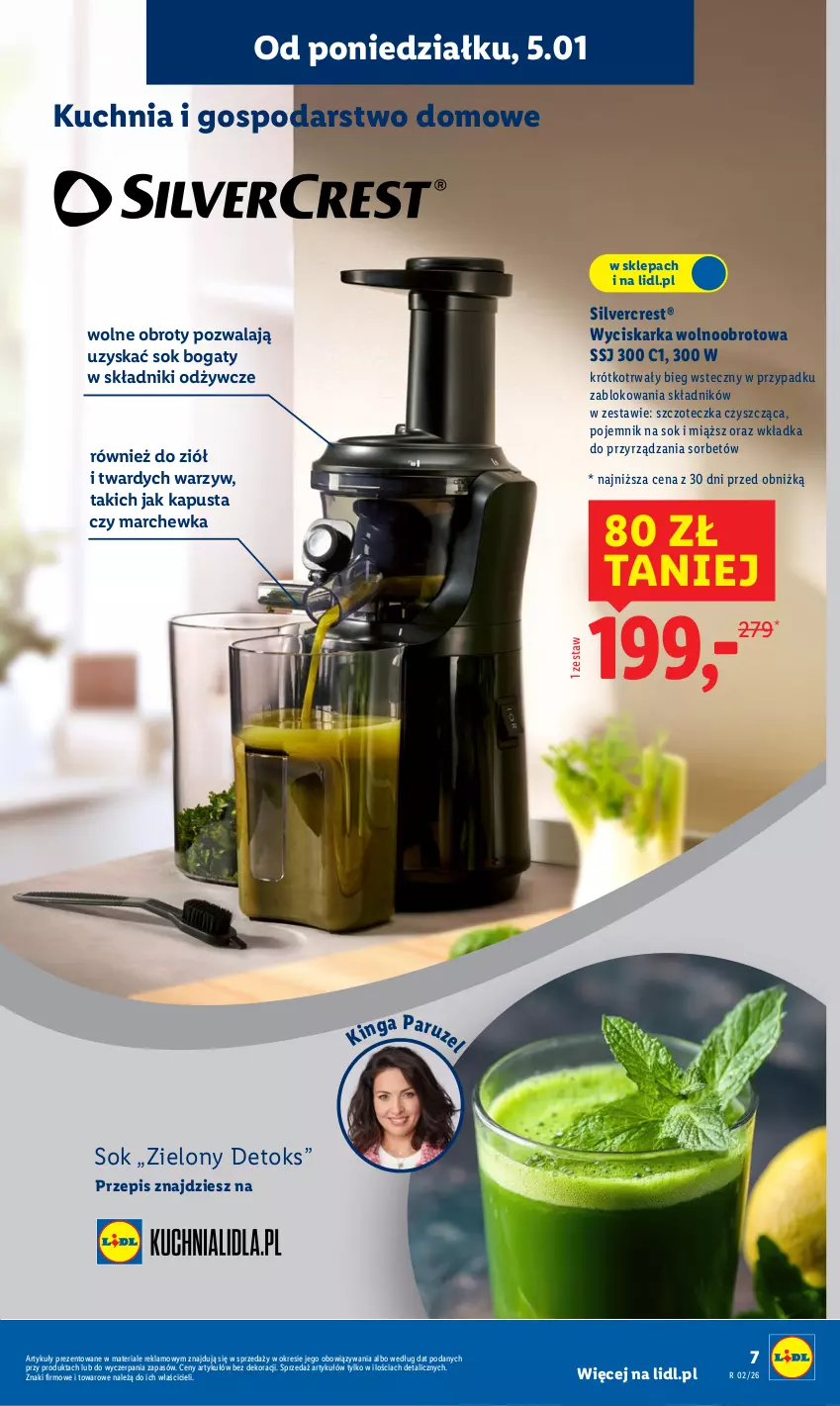 Gazetka promocyjna Lidl - GAZETKA - ważna 05.01 do 10.01.2026 - strona 9 - produkty: Kuchnia, Marchewka, Pojemnik, Silvercrest, Sok, Szczoteczka, Wyciskarka, Wyciskarka wolnoobrotowa