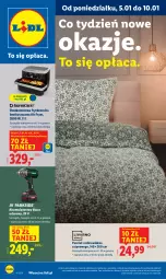 Gazetka promocyjna Lidl - GAZETKA - Gazetka - ważna od 10.01 do 10.01.2026 - strona 1 - produkty: Pościel, Klucz udarowy, Akumulator