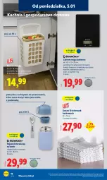 Gazetka promocyjna Lidl - GAZETKA - Gazetka - ważna od 10.01 do 10.01.2026 - strona 20 - produkty: Kosz na odpady, Mop, Kuchnia, Kosz, Pojemnik, Waga, Miska