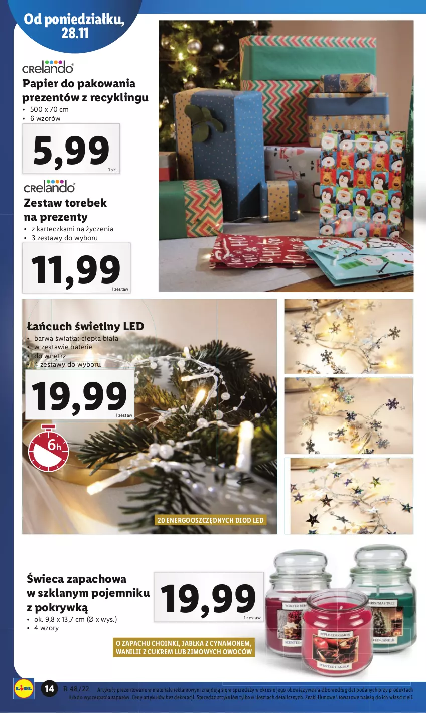 Gazetka promocyjna Lidl - GAZETKA - ważna 28.11 do 03.12.2022 - strona 14 - produkty: Jabłka, Papier, Papier do pakowania, Pojemnik