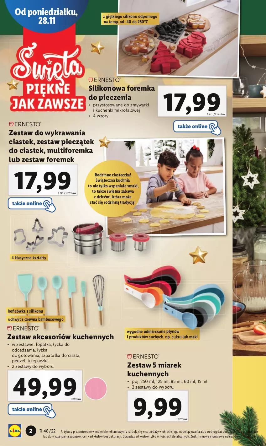 Gazetka promocyjna Lidl - GAZETKA - ważna 28.11 do 03.12.2022 - strona 2 - produkty: Fa, Kuchenki mikrofalowe, Kuchnia, Piec, Por, Stek, Szpatułka, Trzepaczka, Zmywarki