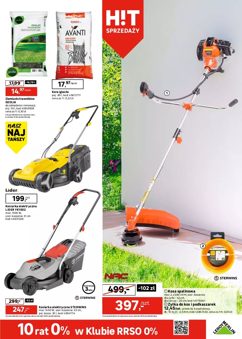 Gazetka promocyjna Leroy Merlin - Gazetka Leroy Merlin - ważna 06.08 do 28.08.2025 - strona 21 - produkty: Gra, Grill, Grill gazowy, Kasza, Kosiarka, Kosz, Markiza, Ogród, Płyta, Termometr