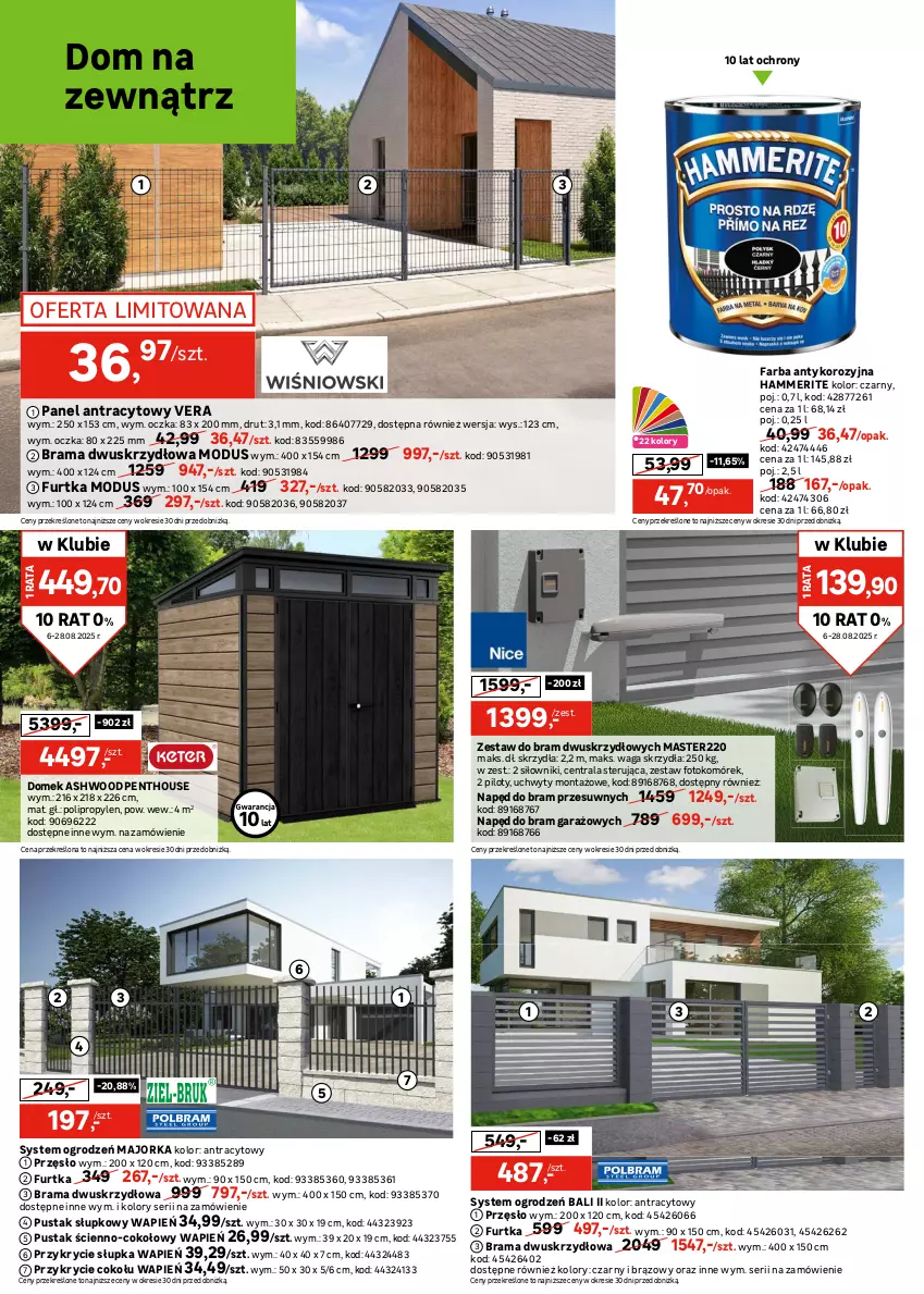 Gazetka promocyjna Leroy Merlin - Gazetka Leroy Merlin - ważna 06.08 do 28.08.2025 - strona 22 - produkty: Drzwi, Drzwi wejściowe, Fa, Garaż, Gra, Klamka, Orka, Płyta, Por, Rama, Ser, Sport, Telefon, Tran, Uchwyty, Waga