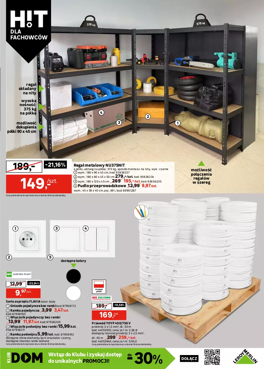 Gazetka promocyjna Leroy Merlin - Gazetka Leroy Merlin - ważna 06.08 do 28.08.2025 - strona 25 - produkty: Bosch, Dźwig, Fa, Gniazdo pojedyncze, Młot, Młotowiertarka, Odkurzacz, Odkurzacz warsztatowy, Pilarka stołowa, Przewód, Ramka, Regał, Regał metalowy, Ser, Sok, Tarka, Warka, Wiertarka, Wkręt, Wkrętarka, Włącznik podwójny, Włącznik pojedynczy