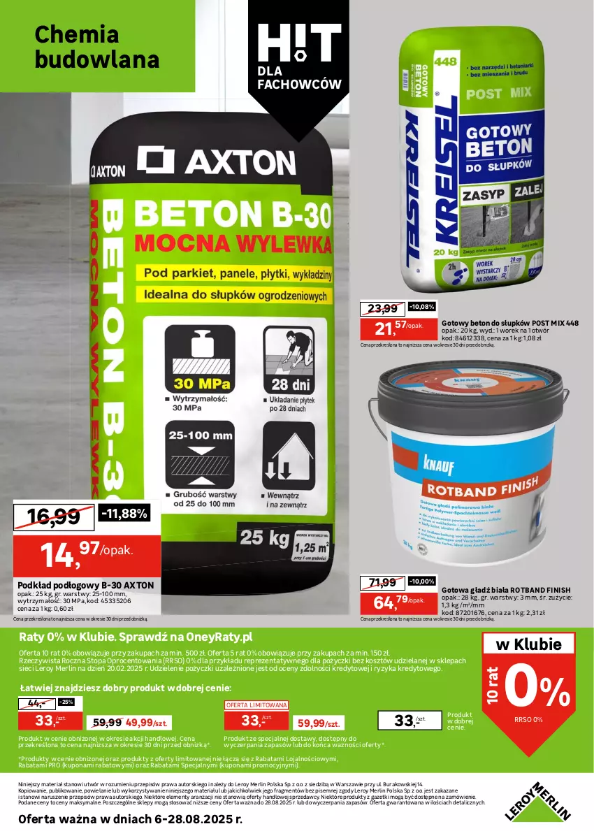 Gazetka promocyjna Leroy Merlin - Gazetka Leroy Merlin - ważna 06.08 do 28.08.2025 - strona 30 - produkty: Fa, Finish, Kosz, LANA, Podkład, Podkład podłogowy, Sprzedawcy, Top