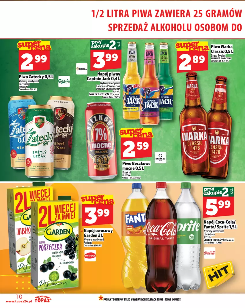 Gazetka promocyjna Topaz - Gazetka - ważna 14.08 do 20.08.2025 - strona 10 - produkty: Gra, Piwa, Top
