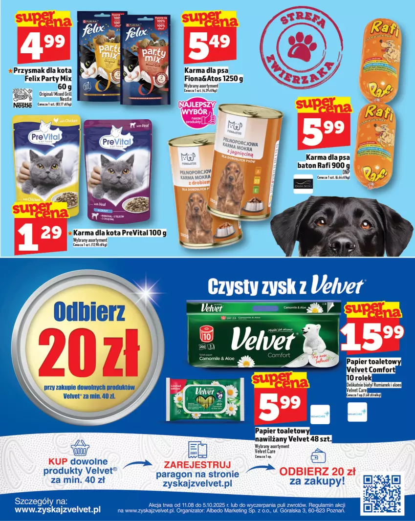 Gazetka promocyjna Topaz - Gazetka - ważna 14.08 do 20.08.2025 - strona 27 - produkty: Baton, Felix, Gin, Grill, Papier, Papier toaletowy, Przysmak dla kota, Rum, Velvet
