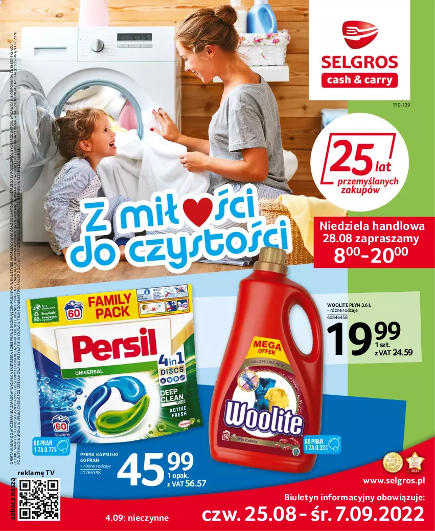 Gazetka promocyjna Selgros - Katalog Sprzątanie - ważna 25.08 do 07.09.2022 - strona 1 - produkty: Fa, LG, Persil, Tran, Woolite