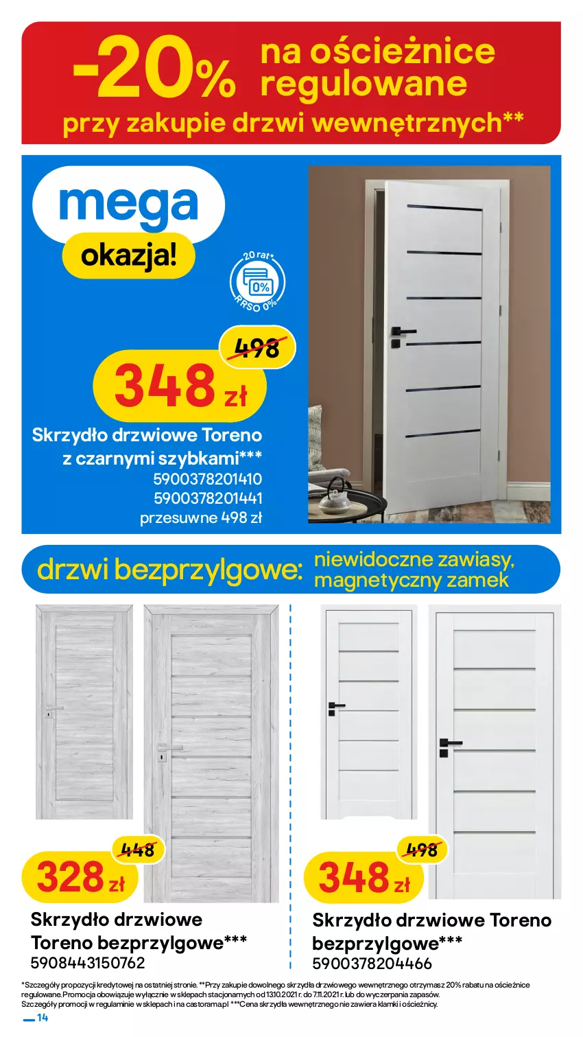 Gazetka promocyjna Castorama - Gazetka Castorama - ważna 13.10 do 07.11.2021 - strona 14 - produkty: Astor, Drzwi, LG, Rama, Skrzydło drzwiowe