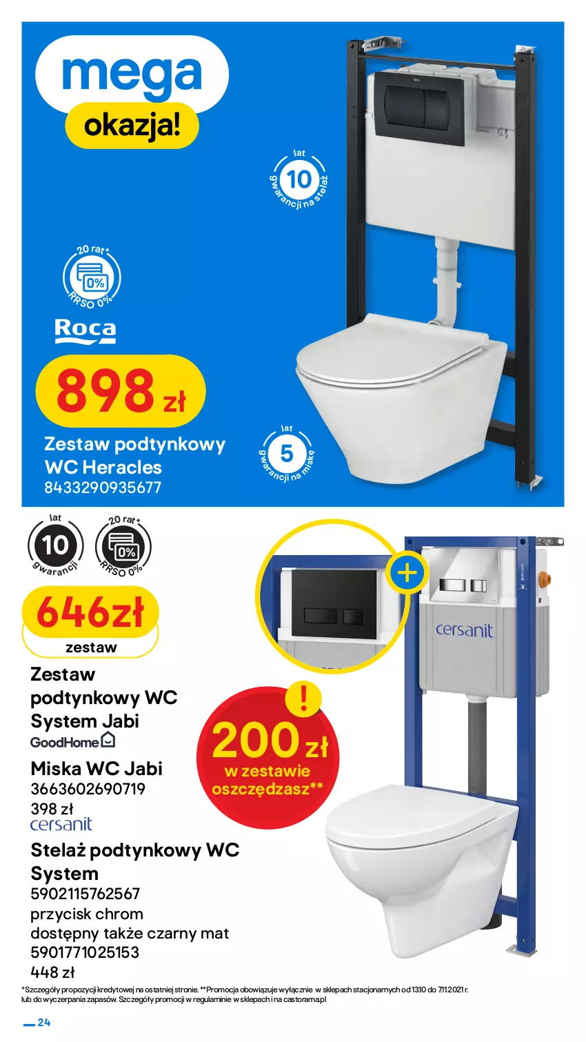 Gazetka promocyjna Castorama - Gazetka Castorama - ważna 13.10 do 07.11.2021 - strona 24 - produkty: Astor, Kompakt WC, Kosz, Kosz łazienkowy, Miska, Papier, Rama, Stojak, Zestaw podtynkowy WC