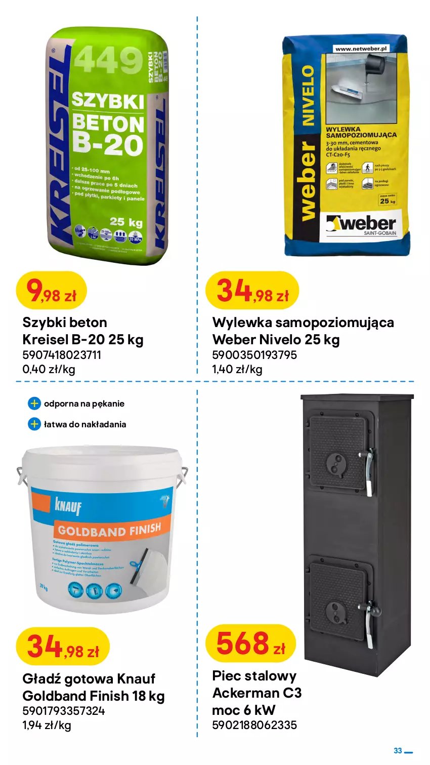 Gazetka promocyjna Castorama - Gazetka Castorama - ważna 13.10 do 07.11.2021 - strona 33 - produkty: Finish, LANA, Mop, Piec, Płyta, Płyta gipsowa, Por, Wylewka samopoziomująca