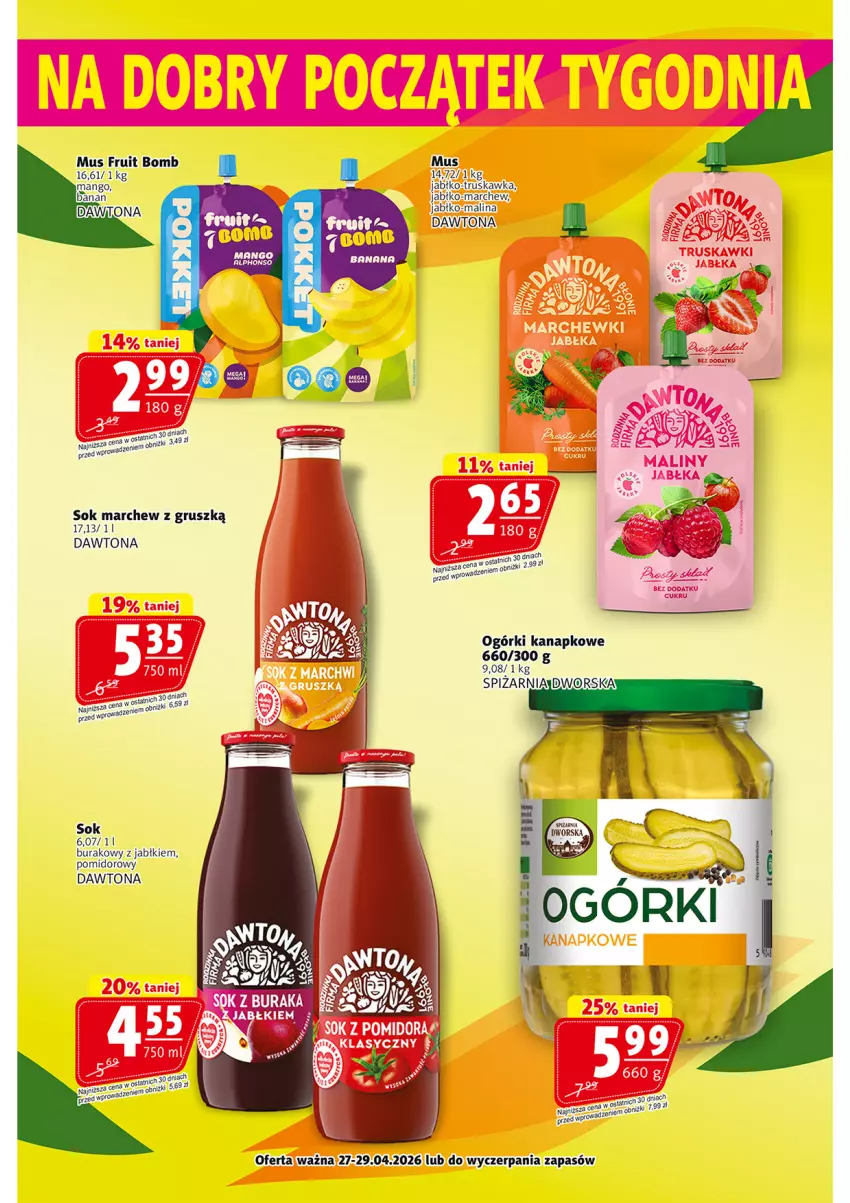Gazetka promocyjna Prim Market - ważna 23.04 do 29.04.2026 - strona 21 - produkty: Dawtona, Mango, Mus, Sok