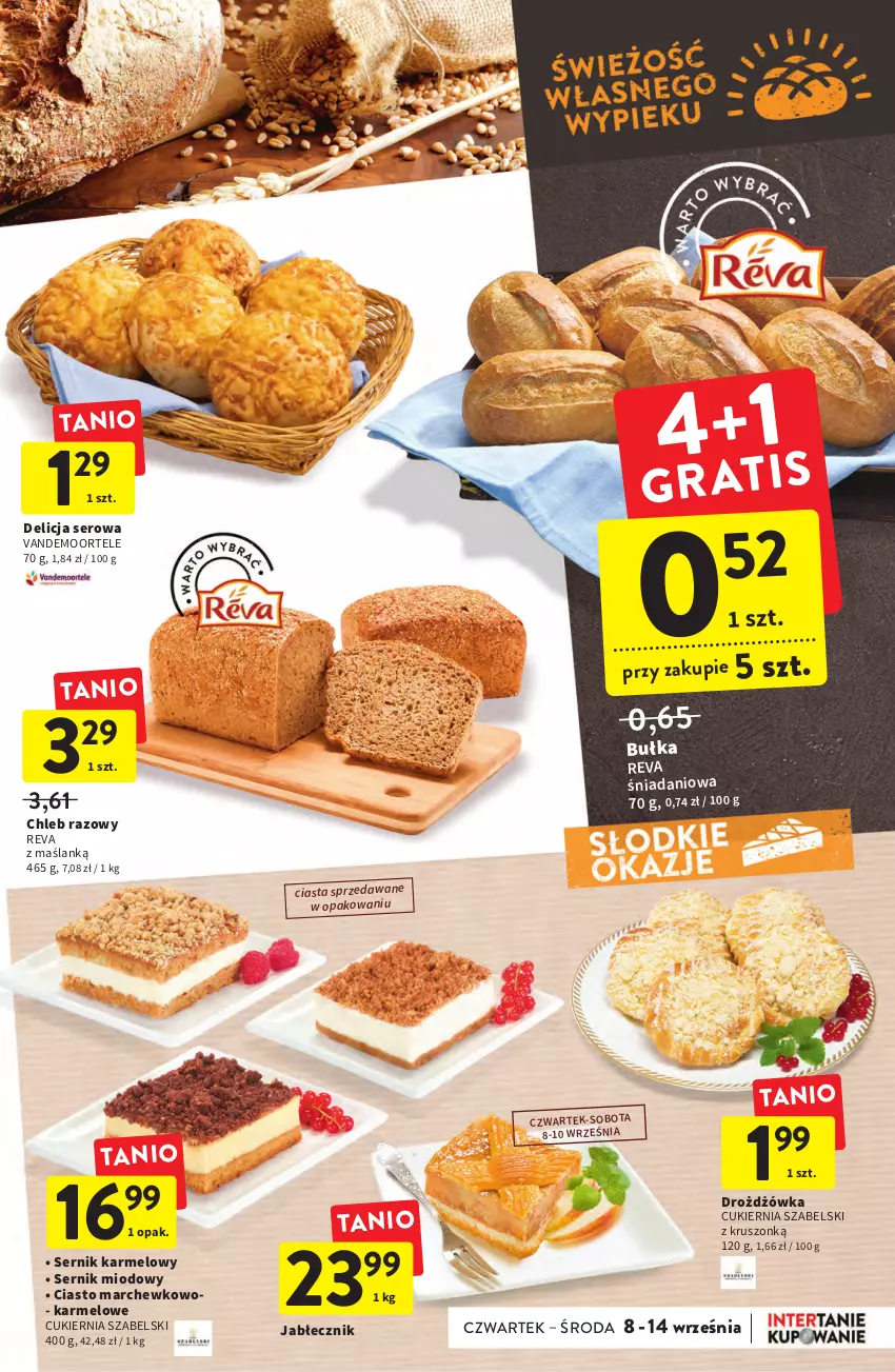 Gazetka promocyjna Intermarche - Gazetka Intermarche - ważna 08.09 do 14.09.2022 - strona 25 - produkty: Bułka, Chleb, Cukier, Danio, Delicja serowa, Ser