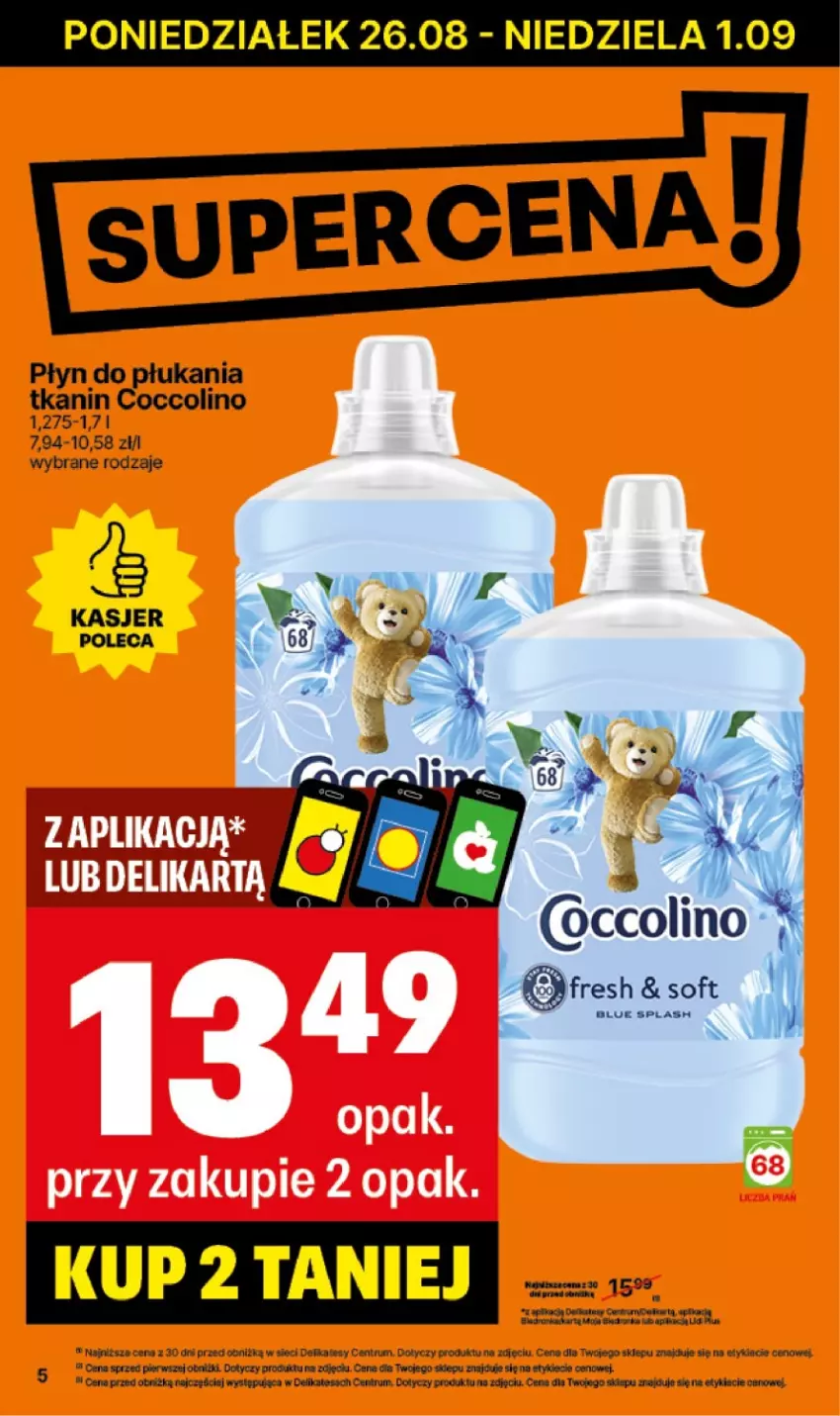 Gazetka promocyjna Delikatesy Centrum - NOWA GAZETKA Delikatesy Centrum od 26 sierpnia! 26.08-1.09.2024 - ważna 26.08 do 01.09.2024 - strona 5 - produkty: Acana, Coccolino, Orka, Płyn do płukania, Rum