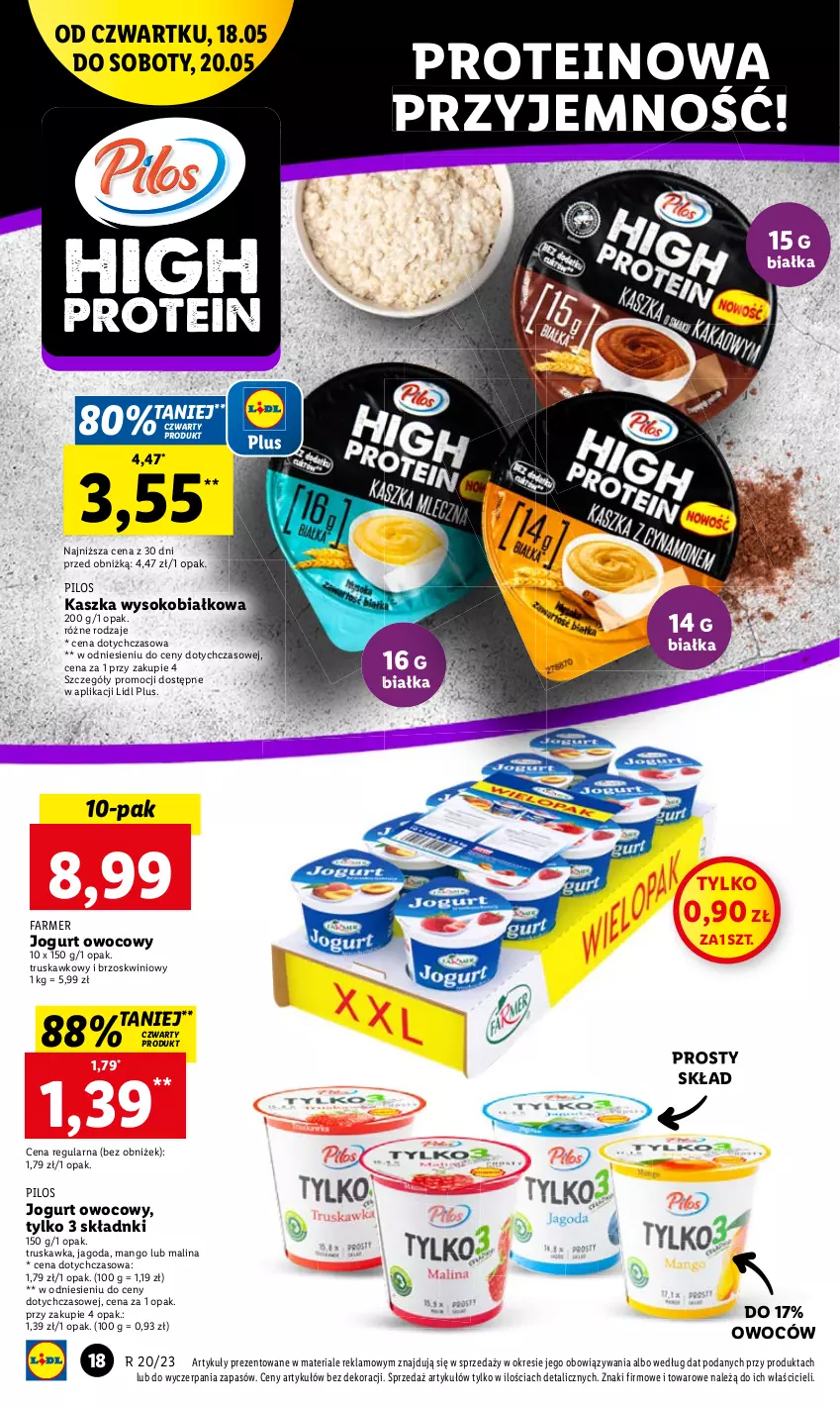 Gazetka promocyjna Lidl - GAZETKA - ważna 18.05 do 20.05.2023 - strona 22 - produkty: Fa, Jogurt, Jogurt owocowy, Mango, Pilos, Sok