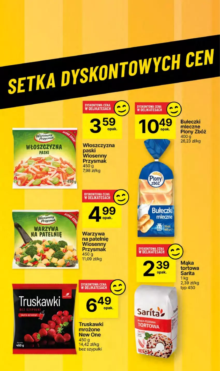 Gazetka promocyjna Delikatesy Centrum - NOWA GAZETKA Delikatesy Centrum od 4 lipca! 4-10.07.2024 - ważna 04.07 do 10.07.2024 - strona 44 - produkty: Bułeczki, Mąka, Mąka tortowa, Sarita, Truskawki, Warzywa