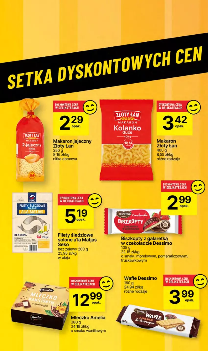 Gazetka promocyjna Delikatesy Centrum - NOWA GAZETKA Delikatesy Centrum od 4 lipca! 4-10.07.2024 - ważna 04.07 do 10.07.2024 - strona 48 - produkty: Biszkopty, Gala, Makaron, Matjas, Mleczko, Olej, SEKO, Wafle