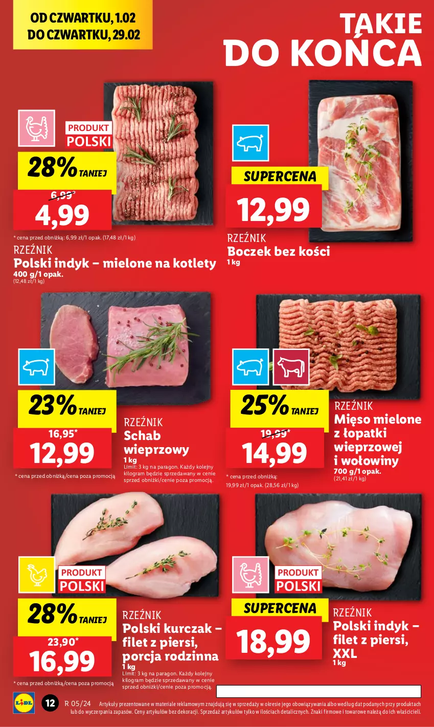 Gazetka promocyjna Lidl - GAZETKA - ważna 01.02 do 03.02.2024 - strona 12 - produkty: Boczek, Boczek bez kości, Gra, Kotlet, Kurczak, Mięso, Mięso mielone, Mięso mielone z łopatki wieprzowej, Olej, Por, Schab wieprzowy