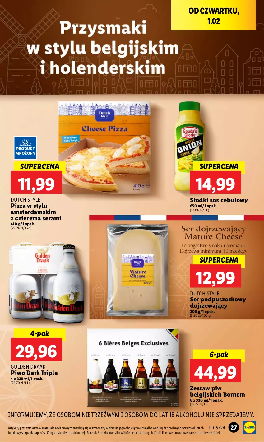 Gazetka promocyjna Lidl - GAZETKA - ważna 01.02 do 03.02.2024 - strona 29 - produkty: LG, Piwo, Pizza, Ser, Sos