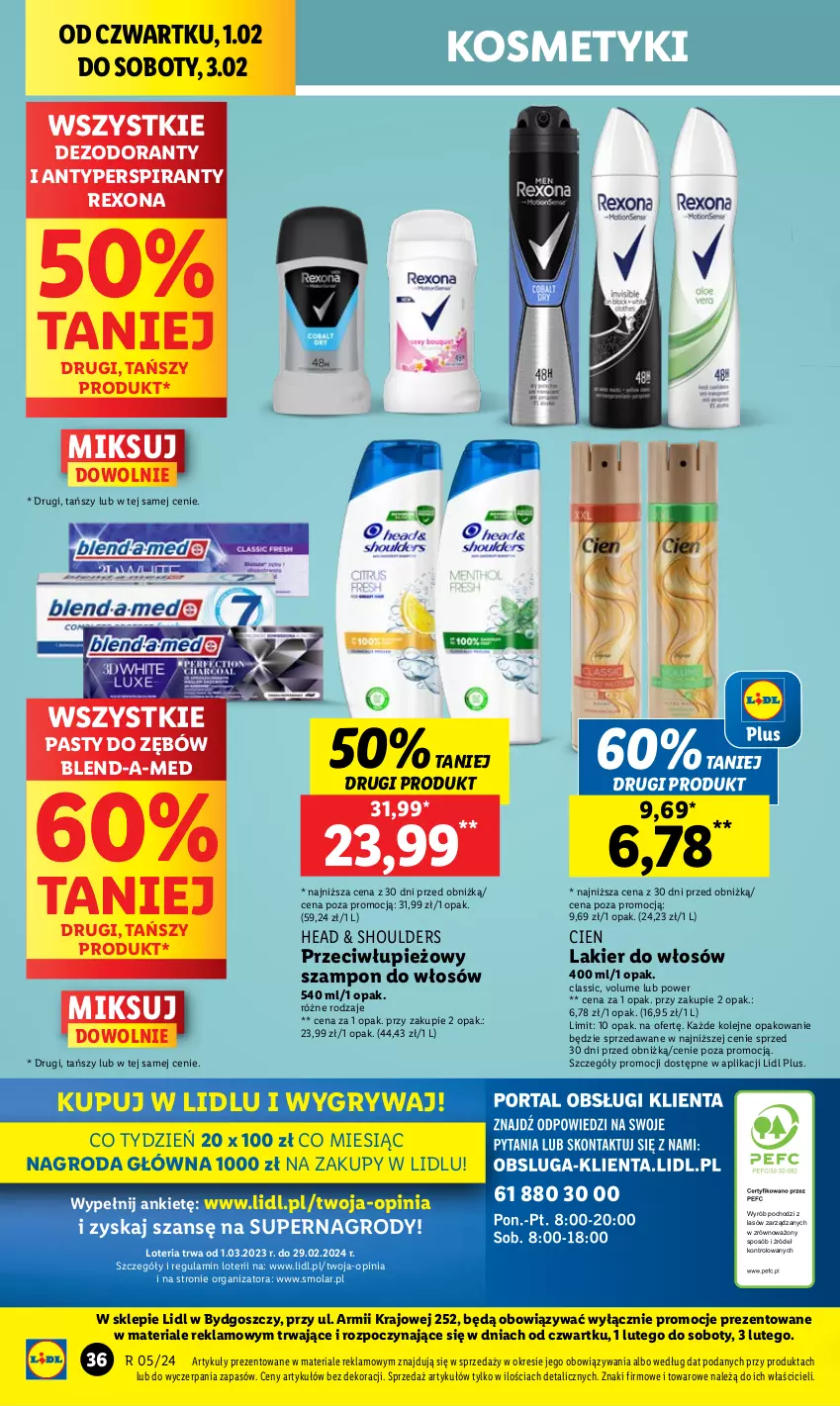 Gazetka promocyjna Lidl - GAZETKA - ważna 01.02 do 03.02.2024 - strona 40 - produkty: Antyperspirant, Blend-a-Med, Dezodorant, Gry, Lakier, Lakier do włosów, Mola, Olej, Rexona, Szampon