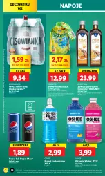 Gazetka promocyjna Lidl - GAZETKA - Gazetka - ważna od 03.02 do 03.02.2024 - strona 34 - produkty: Kurkuma, Sok, Pepsi max, Oleofarm, Ananas, Napoje, Pepsi, Napój izotoniczny, Smoothie, Oshee, Woda mineralna, Woda, Wino, Mango, Napój, Cisowianka, Oleo, Magnez, Szpinak, Imbir, Fa