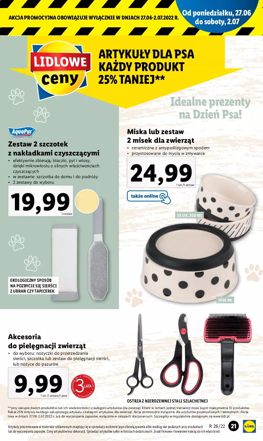 Gazetka promocyjna Lidl - GAZETKA - ważna 27.06 do 02.07.2022 - strona 21 - produkty: Miska, Noż, Nożyce, Nożyczki, Rama, Szczotka, Tran