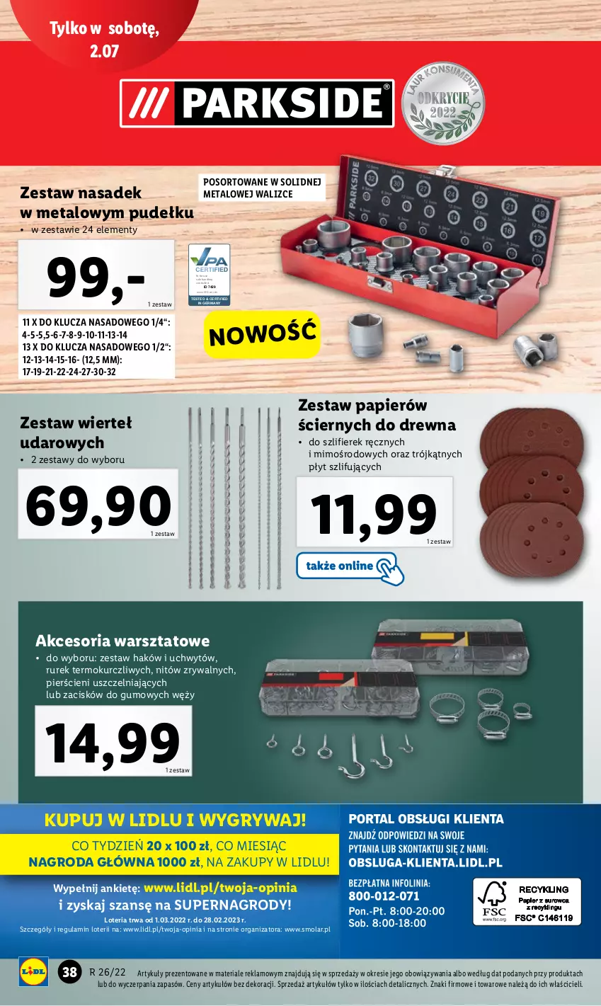 Gazetka promocyjna Lidl - GAZETKA - ważna 27.06 do 02.07.2022 - strona 44 - produkty: Control, Gry, Mola, Papier, Top, Zestaw wierteł