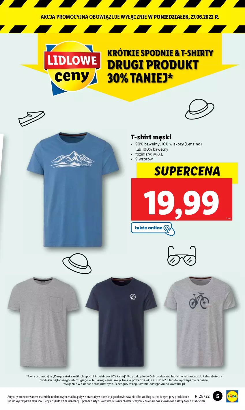 Gazetka promocyjna Lidl - GAZETKA - ważna 27.06 do 02.07.2022 - strona 5 - produkty: Spodnie, T-shirt