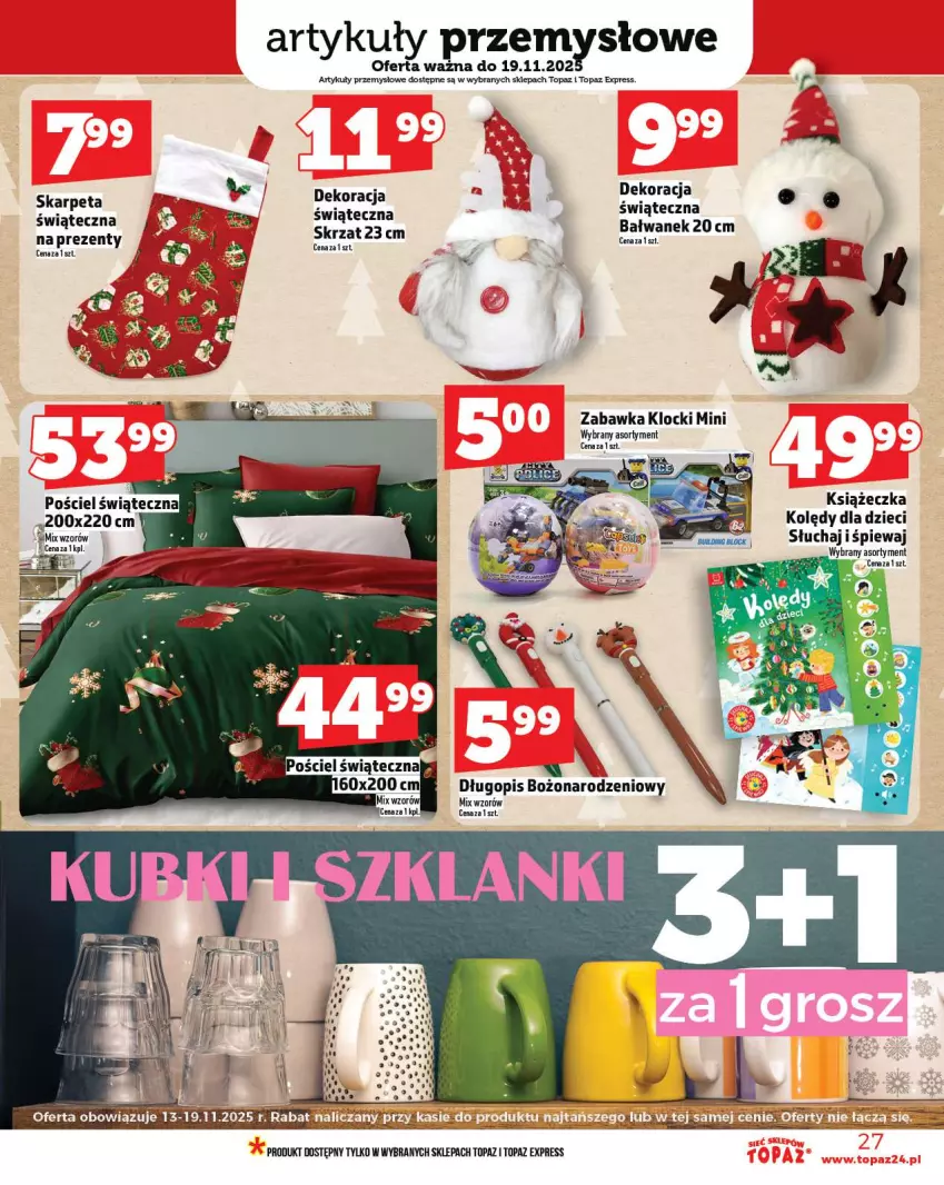 Gazetka promocyjna Topaz - Gazetka - ważna 13.11 do 19.11.2025 - strona 27 - produkty: Długopis, Dzieci, Karp, Klocki, Skrzat, Top, Zabawka