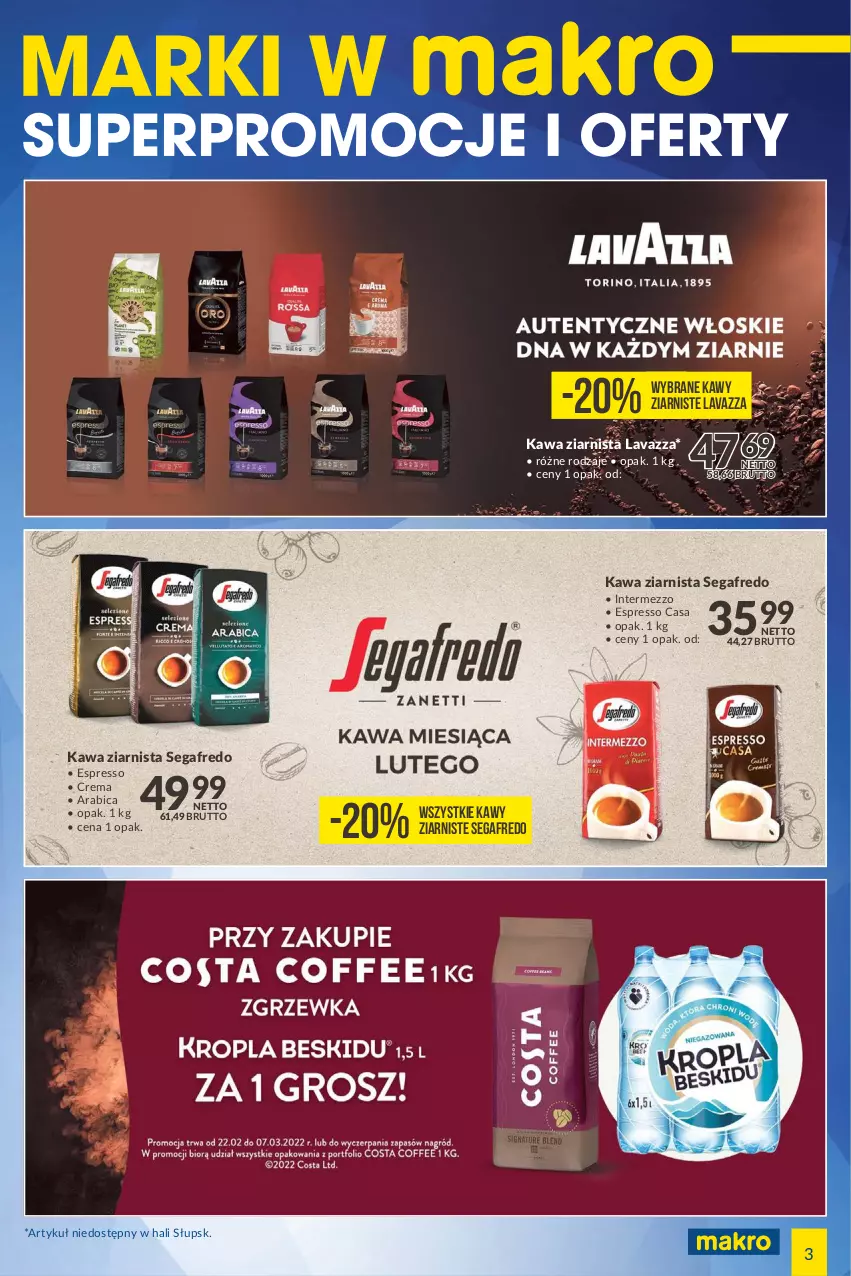 Gazetka promocyjna Makro - [Oferta specjalna] Marki w MAKRO - ważna 22.02 do 07.03.2022 - strona 3 - produkty: BIC, Kawa, Kawa ziarnista, Lavazza, Segafredo