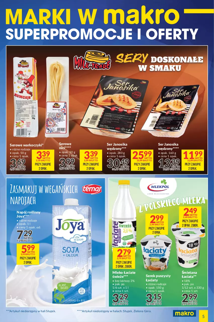 Gazetka promocyjna Makro - [Oferta specjalna] Marki w MAKRO - ważna 22.02 do 07.03.2022 - strona 5 - produkty: Koc, Mleko, Napój, Napój roślinny, Ser, Serek, Serek puszysty