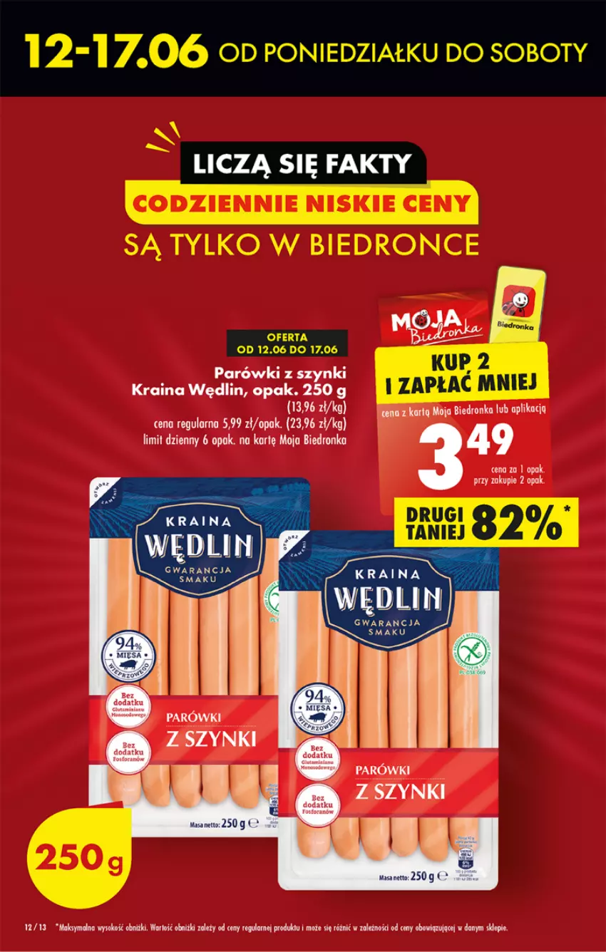 Gazetka promocyjna Biedronka - Gazetka - Biedronka.pl - ważna 15.06 do 21.06.2023 - strona 12 - produkty: Dron, Parówki, Parówki z szynki